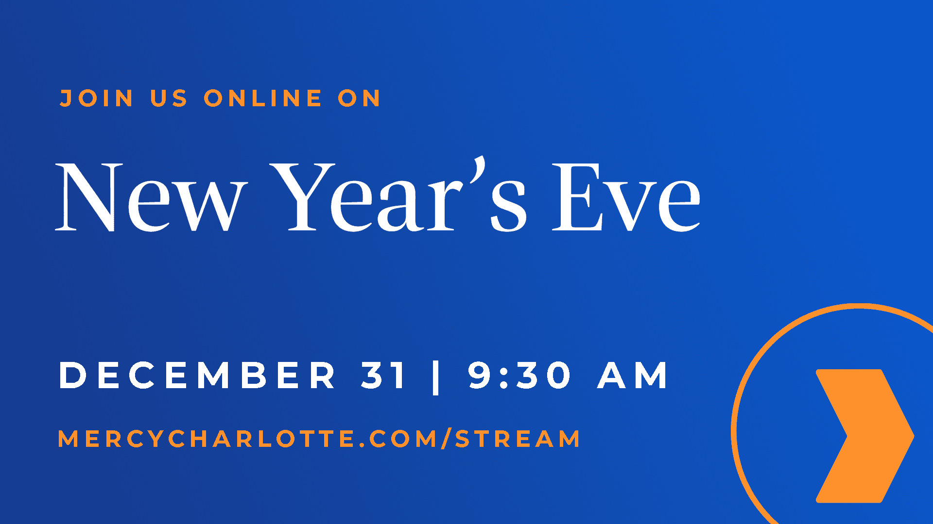 New Years Eve Online Service Only - New Years Eve Service - Online Only!